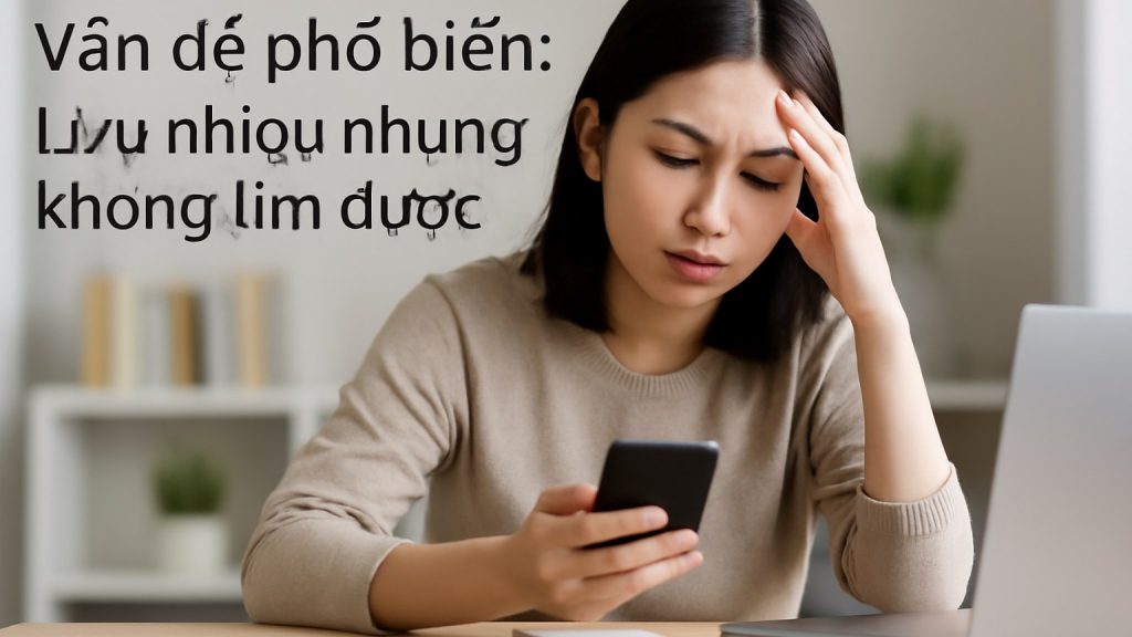 1) Vấn đề phổ biến: lưu nhiều nhưng không tìm được Minh họa: 1) Vấn đề phổ biến: lưu nhiều nhưng không tìm được
